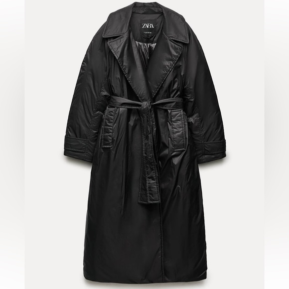 White Padded Coat - Zara